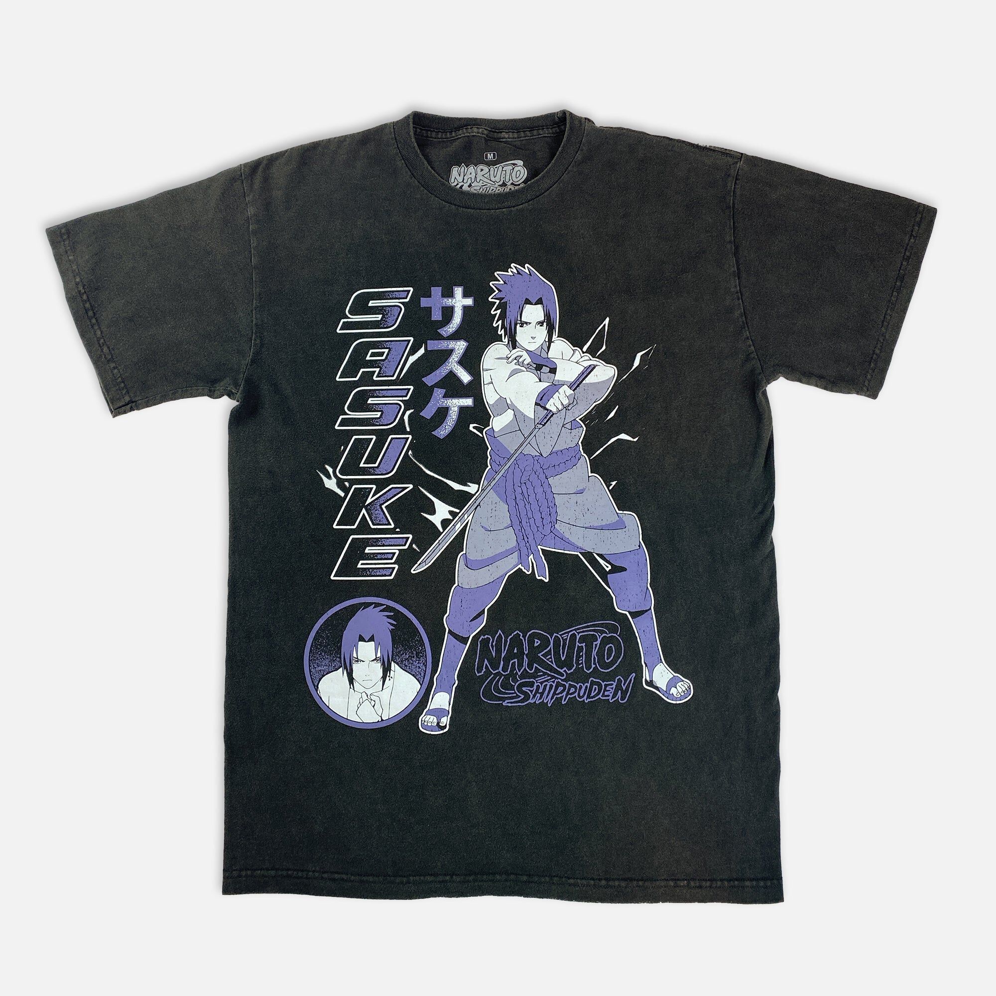 Naruto Shippuden - Sasuke Monochrome T-shirt - Crunchyroll Exclusive